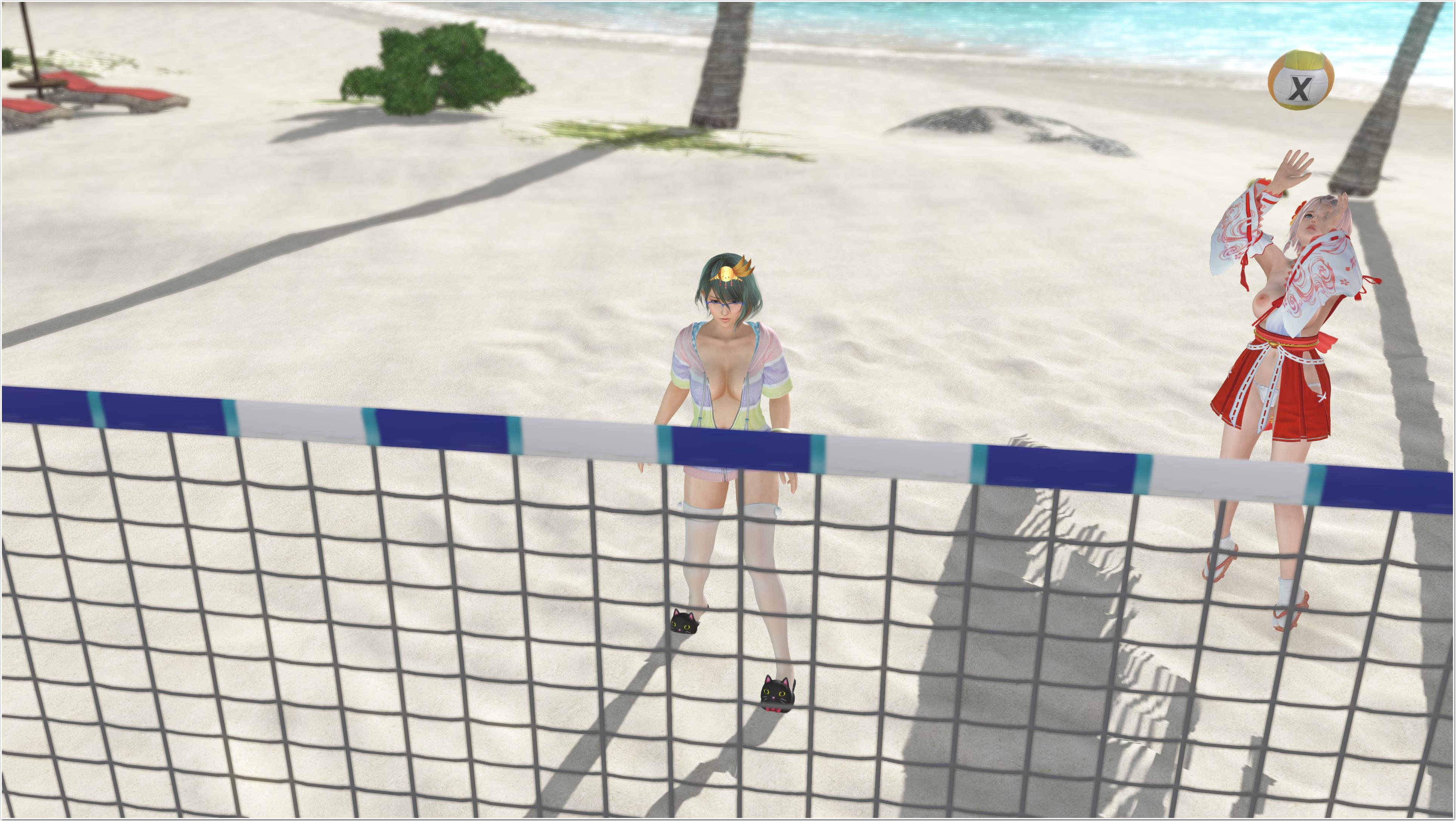 Героини из Dead or Alive Xtreme Venus Vacation играют в волейбол