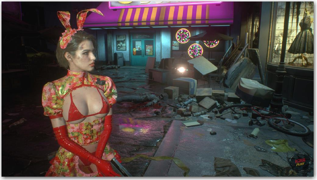 Секси Джилл - зайка в красном из Resident Evil 3