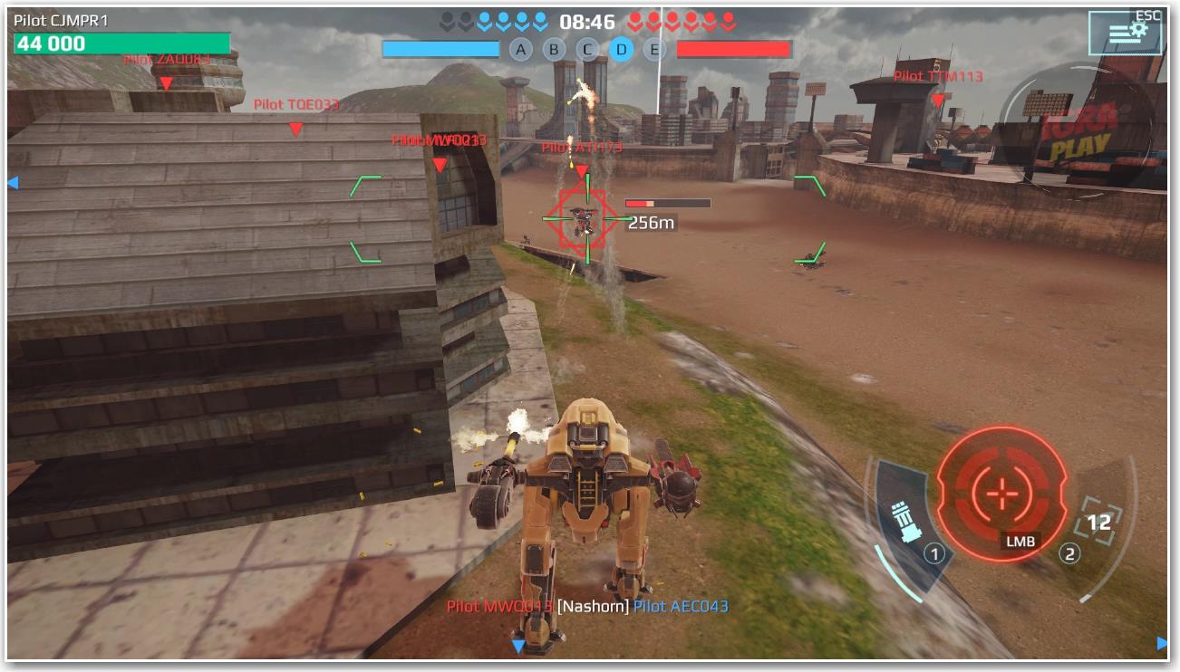 Геймплей бой стрелялки онлайн War Robots